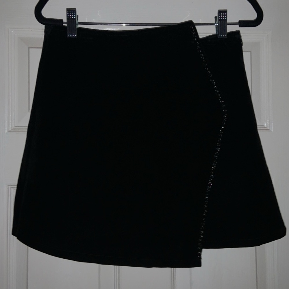 Black Velvet Skort with sequins by At Piece—NWOT